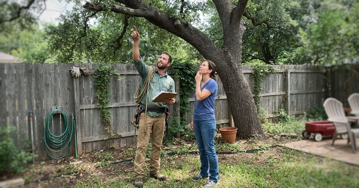 Who is liable when a tree falls and damages a neighbor's property in Austin